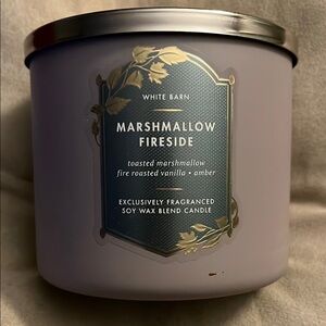 White Barn “Marshmallow Fireside” 3 Wick Candle